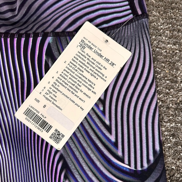 lululemon athletica Black and Purple Leggings - Picture 2 of 2